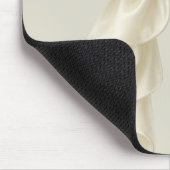 Cream Cascade Ruffle Bow Elegante Girly Mousepad (Ecke)