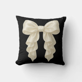 Cream Cascade Ruffle Bow Trendy Posh Girly Kissen