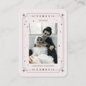 Cream Celestiween RSVP Qr Code Begleitkarte (Rückseite)