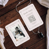 Cream Celestiween RSVP Qr Code Begleitkarte