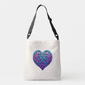 Cream Celtic Heart Tragetaschen Mit Langen Trägern (Rückseite)