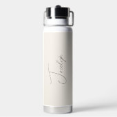 Cream Charcoal Personalized Class of 2026 Graduate Trinkflasche (Hinten)