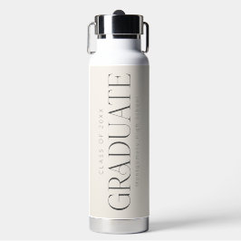 Cream Charcoal Personalized Class of 2026 Graduate Trinkflasche
