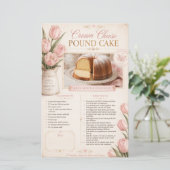 Cream Cheese Pound Cake, rosa Tulpen rustikal  (Stehend Vorderseite)