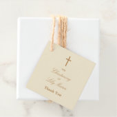 Cream Christening Vielen Dank für Ihre Liebesmarke Geschenkanhänger (Beispiel)