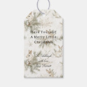 Cream Christmas Bunny Rabbits Geschenkanhänger (Vorderseite)