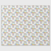 Cream Cockapoo Cavapoo Dog Geburtstag Geschenkpapier (Flach)