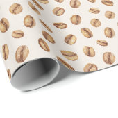 Cream Coffee Beans Geschenkpapier (Rolleneckpunkt)
