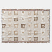 Cream Coffee Heart Cups Decke (Vorderseite)