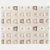 Cream Coffee Heart Cups Fleecedecke (Vorderseite (Horizontal))