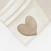 Cream Coffee Heart Cups Fleecedecke (Ecke)