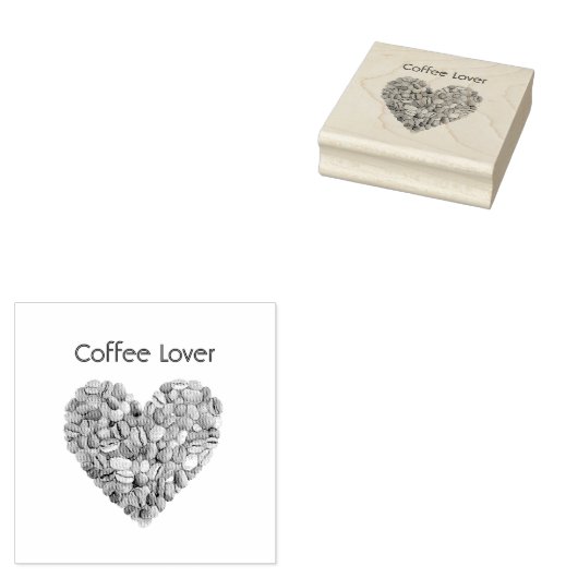 Cream Coffee Heart Cups Gummistempel (Stempel)