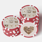 Cream Coffee Heart Cups Pokerchips (Stapel)