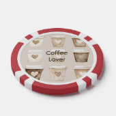 Cream Coffee Heart Cups Pokerchips (Einzeln)