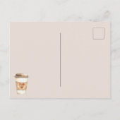 Cream Coffee Heart Cups   Postkarte (Rückseite)