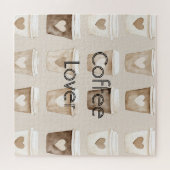 Cream Coffee Heart Cups Puzzle (Horizontal)