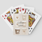 Cream Coffee Heart Cups Spielkarten (Rückseite)