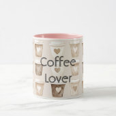 Cream Coffee Heart Cups Tasse (Zentrum)