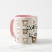 Cream Coffee Heart Cups Tasse (Vorderseite Links)