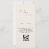 Cream Collage Foto Long Wedding Save the Date (Rückseite)