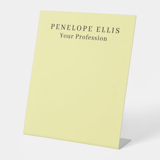 Cream Color Einzigartig Original Classic Beruflich Sockelschild (Vorderseite)