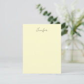 Cream color elegant modern minimalist plain name (Stehend Vorderseite)