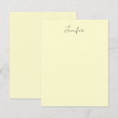 Cream color elegant modern minimalist plain name (Vorne/Hinten)