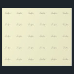 Cream color elegant modern minimalist plain name geschenkpapier<br><div class="desc">A perfect design that will work in business or in your private life. A simple,  minimalist,  perfect look. Just for you.</div>