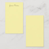 Cream Color Plain Elegant Script Calligraphy Name Begleitkarte (Vorne/Hinten)