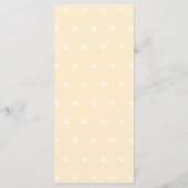 Cream Color Polka Dot Wedding Menu Menükarte (Rückseite)