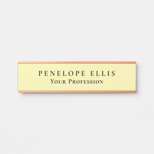 Cream Color Unique Original Classical Professional Türschild (Vorderseite )