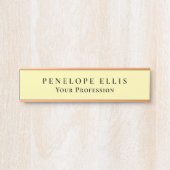 Cream Color Unique Original Classical Professional Türschild (Vorderseite )