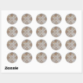 Cream Colored Arabesque Stickers (Blatt)
