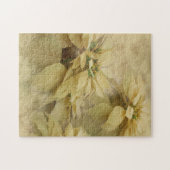 Cream Colored Poinsettias Digitale Kunst Puzzle (Horizontal)