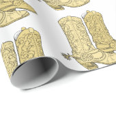 Cream Cowboy Boots Geschenkpapier (Rolleneckpunkt)