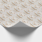 Cream Cupcake Bears Birthday Geschenkpapier (Ecke)