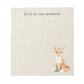 Cream Cute Sweet Orange Fox Notizblock (Vorderseite)