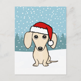 Cream Dachshund Feiertag Süßer Wiener Hund Benutze Postkarte