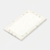 Cream Daisy Florale Haftnotizen | Süße Botanik Post-it Klebezettel (angewinkelt)