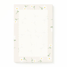 Cream Daisy Florale Haftnotizen | Süße Botanik