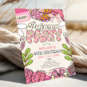 Cream Daisy Pajama Party Birthday Invitation Einladung