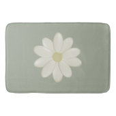 Cream Daisy Sage Green Large Bath Mat Badematte (Vorderseite)