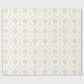 Cream Damask Geschenkpapier (Flach)