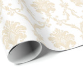 Cream Damask Geschenkpapier (Rolleneckpunkt)