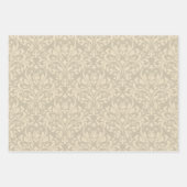 Cream Damask Geschenkpapier Set (Vorderseite 3)