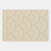 Cream Damask Geschenkpapier Set (Vorderseite)