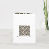 Cream Damask ~ Karte / Einladungen (Rückseite)
