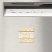 Cream Damask Speichern des Datumsfensters Magnet (In Situ (Geschirrspüler))