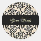 Cream Damask ~ Stickers (Vorderseite)