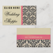 Cream Damask Visitenkarte (Vorne/Hinten)